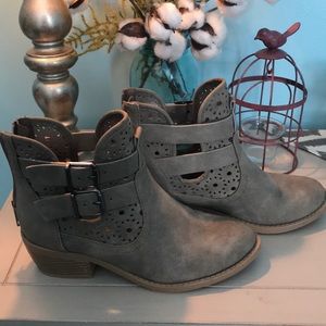 Olive ankle bootie